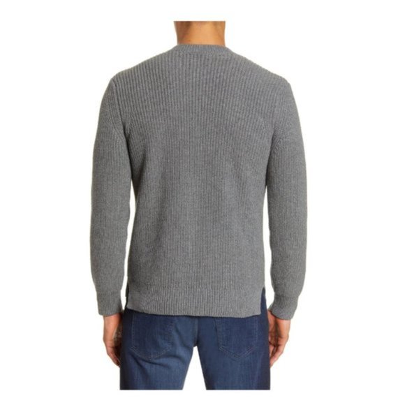 Goodlife Men's Slim Fit Crewneck Pullover Sweater Mid Weight Knit Gray Large - Picture 3 of 9
